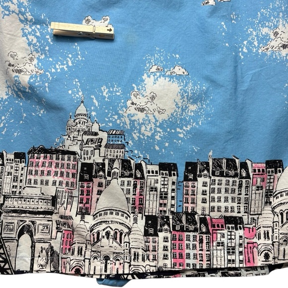 Lindy Bop Carmela Paris Border Swing Dress US Size 10 Blue Retro Pinup *Read - Picture 10 of 16